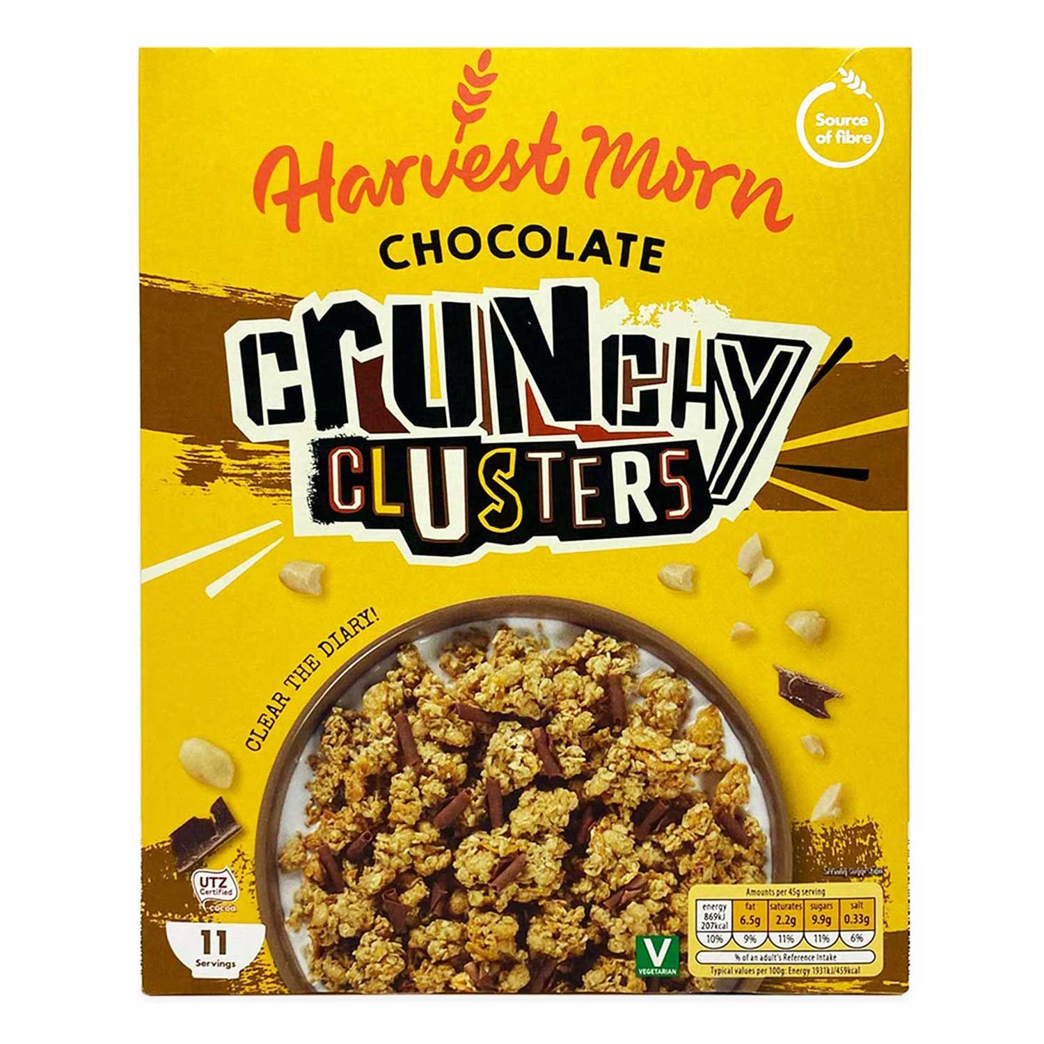 Honey Nut Crunchy Cluster Chocolate 500g Harvest Morn